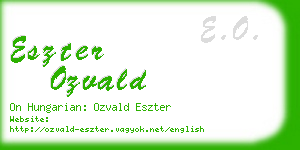 eszter ozvald business card